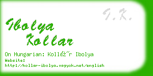 ibolya kollar business card